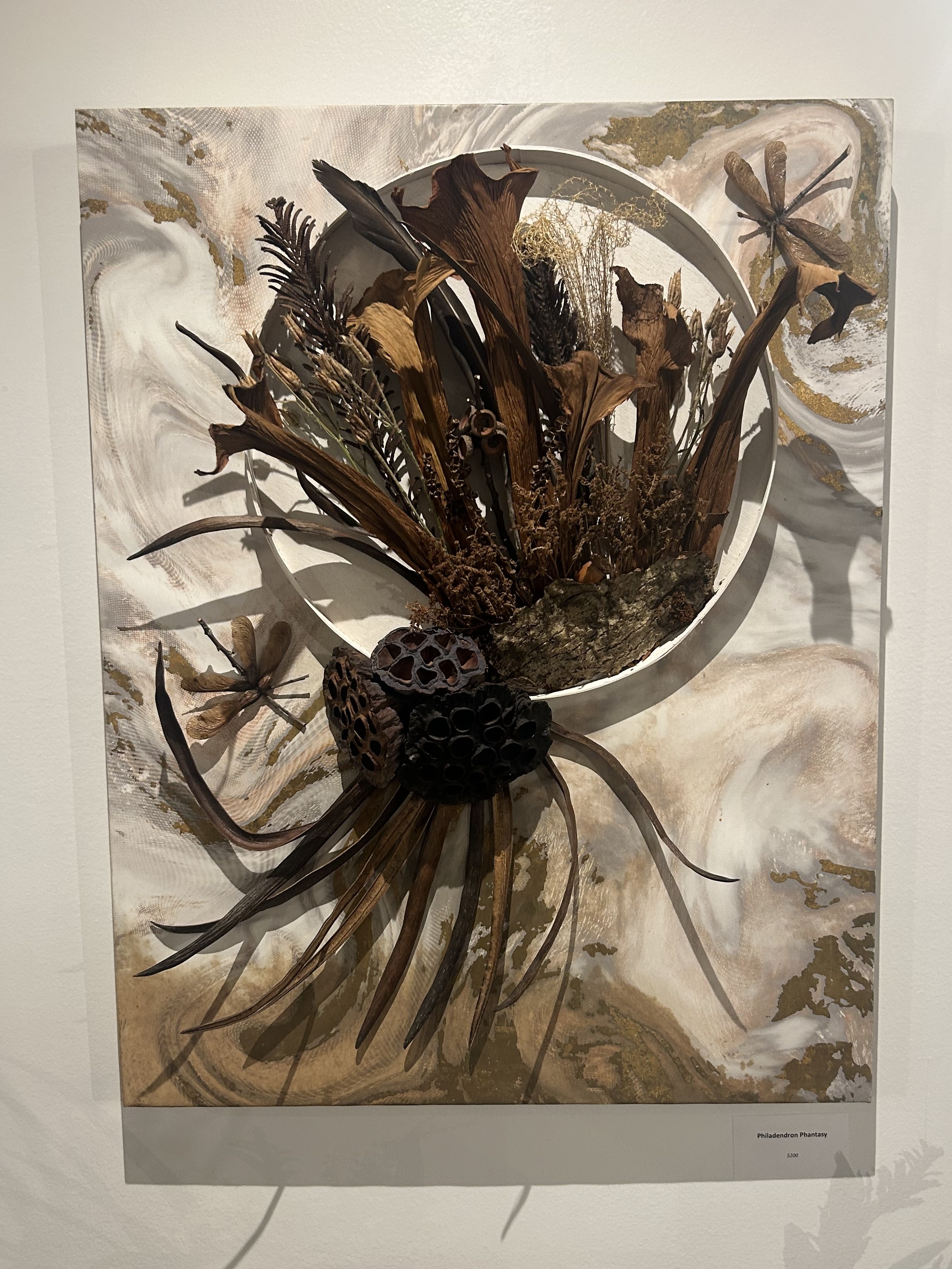 Artwork: natural materials assemblage