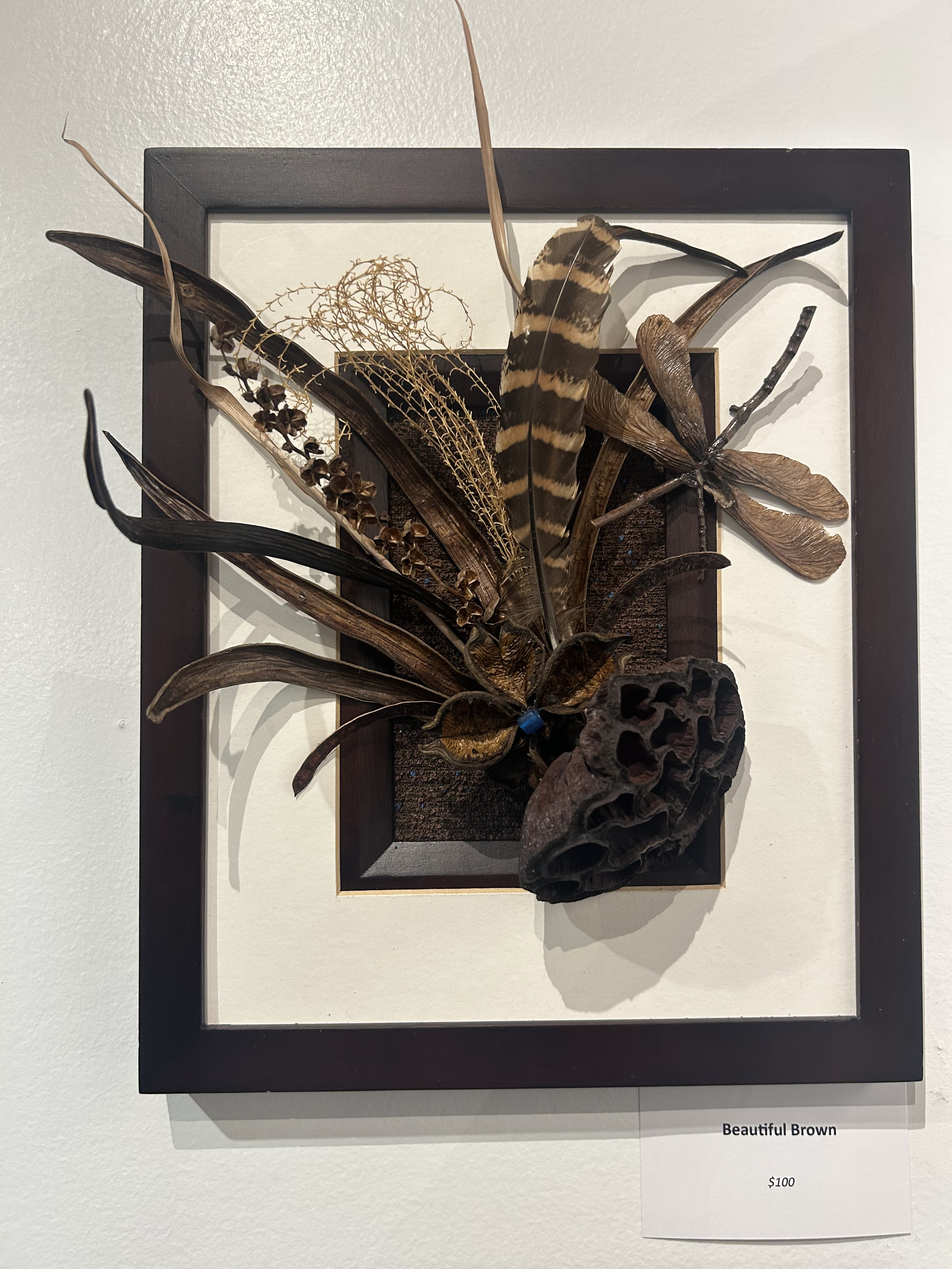 Artwork: natural materials assemblage